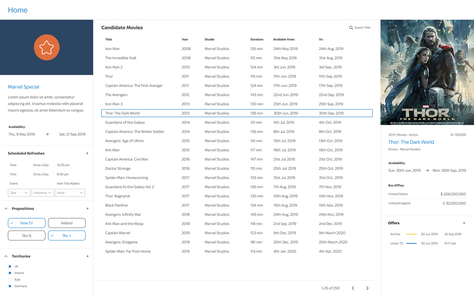 Schedule Refresh With movie